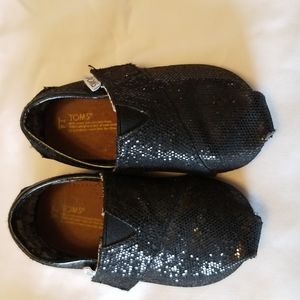 Black Glitter Toms